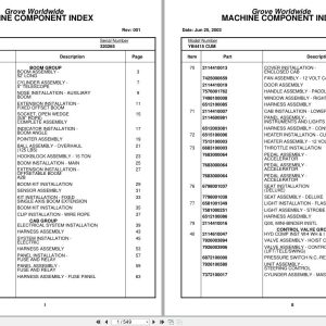 Grove Crane YB4415 CUM 320265 Parts Manual 2003 (1)