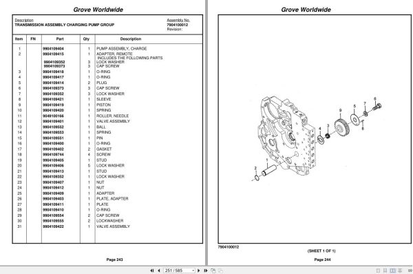 Grove Crane YB4415 CUM 320313 Parts Manual 2003 (2)