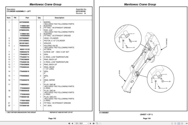 Grove Crane YB4415 GMC 320070 Parts Manual 2007 (2)