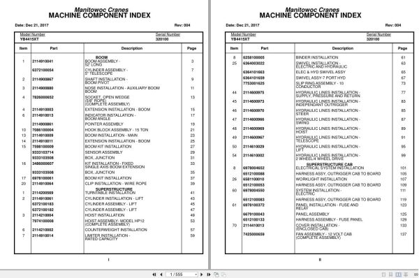 Grove Crane YB4415XT 320100 Parts Manual 2017 (1)
