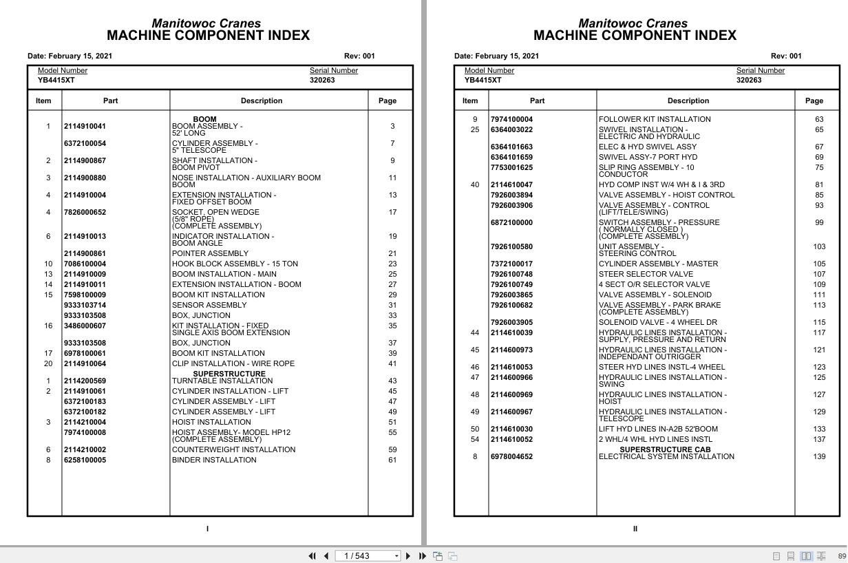 Grove Crane YB4415XT 320263 Parts Manual 2021 (1)