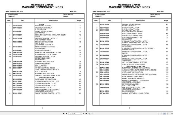Grove Crane YB4415XT 320335 Parts Manual 2021 (1)