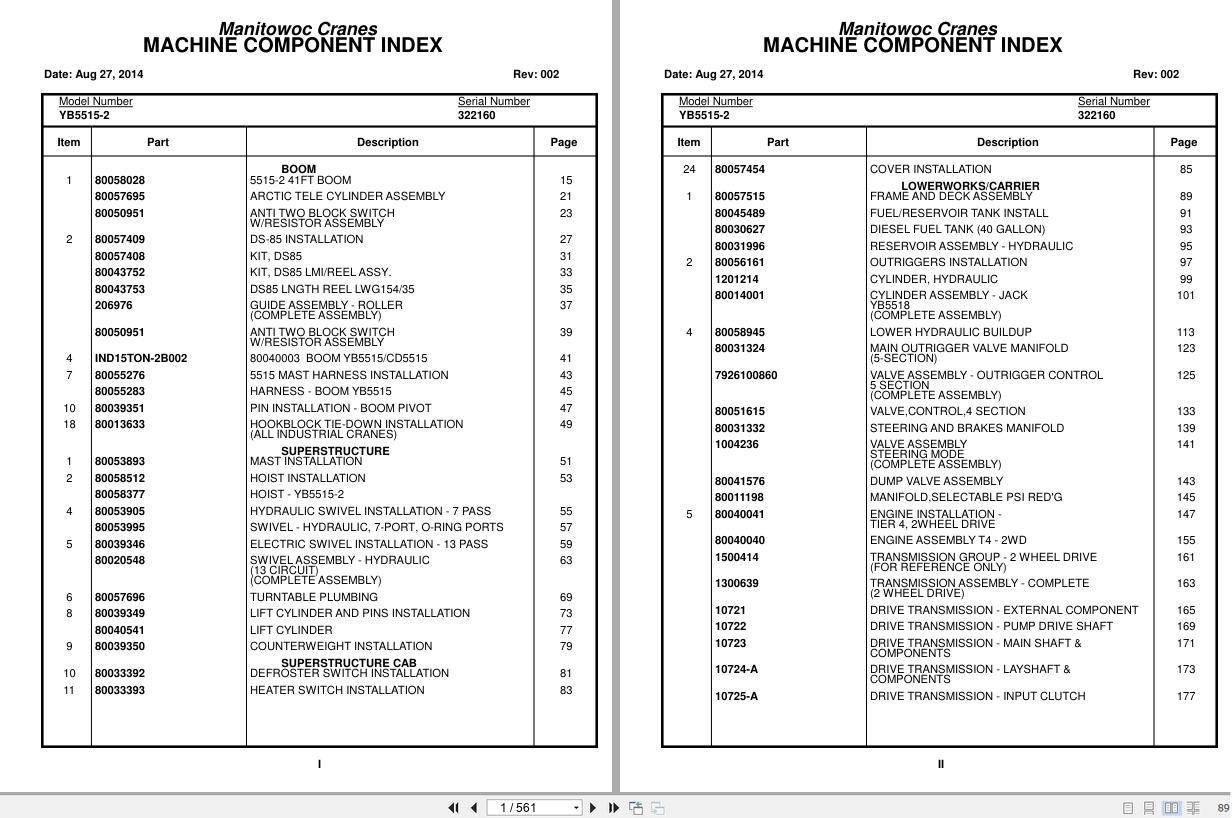 Grove Crane YB5515 2 322160 Parts Manual 2014 (1)