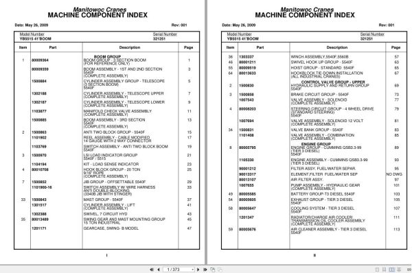 Grove Crane YB5515 321251 Parts Manual 2009 (1)
