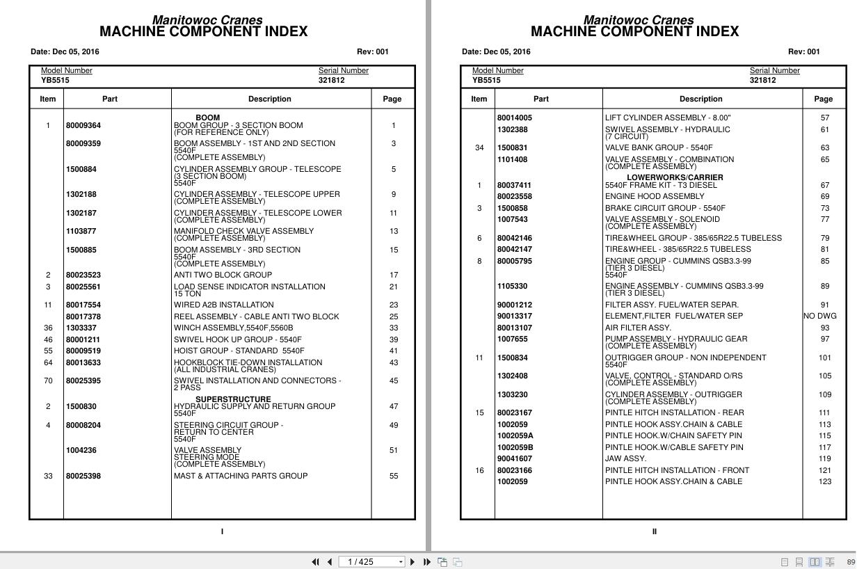 Grove Crane YB5515 321812 Parts Manual 2016 (1)