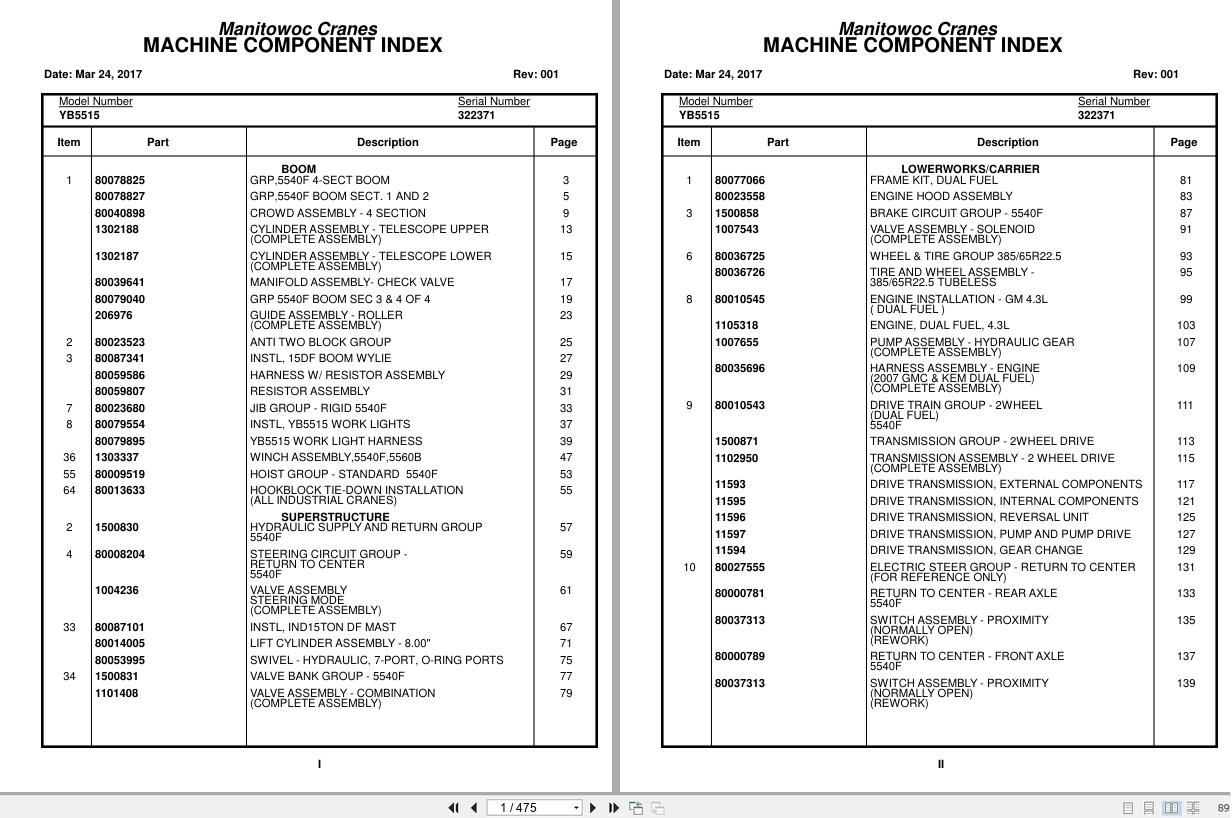 Grove Crane YB5515 322371 Parts Manual 2017 (1)