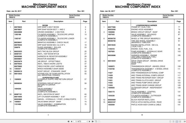 Grove Crane YB5515 322441 Parts Manual 2017 (1)