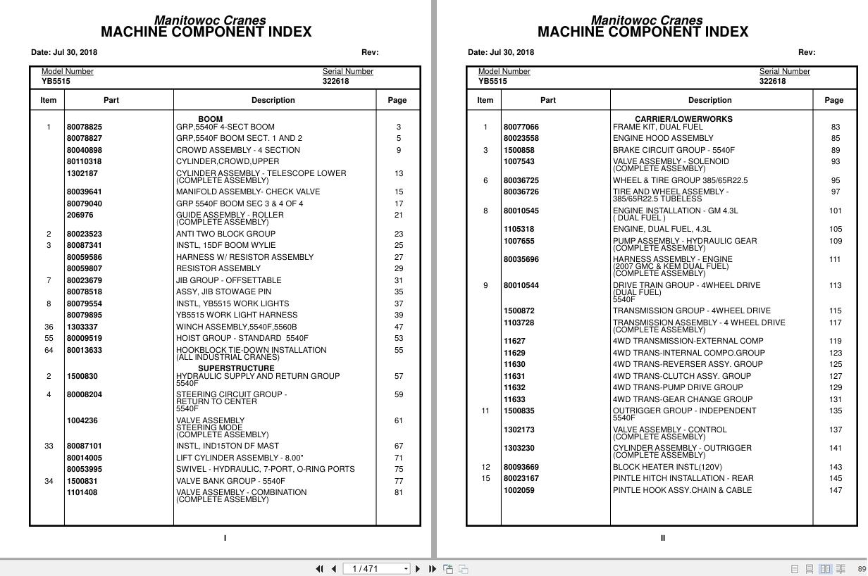 Grove Crane YB5515 322618 Parts Manual 2018 (1)