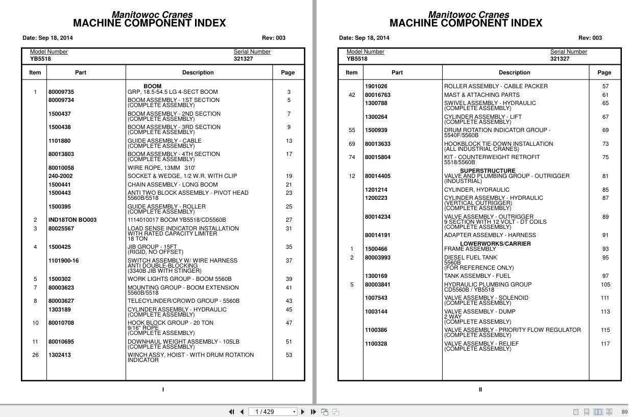 Grove Crane YB5518 321327 Parts Manual 2014 (1)