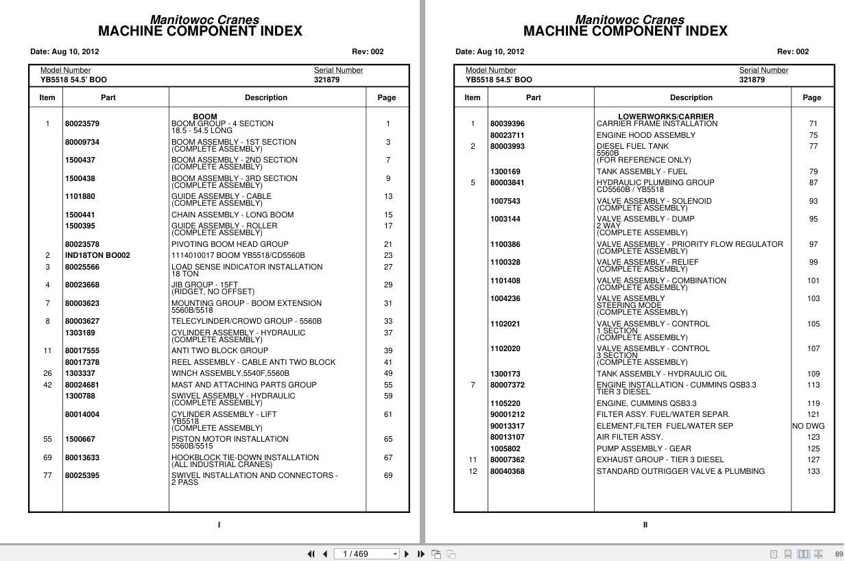 Grove Crane YB5518 321879 Parts Manual 2012 (1)
