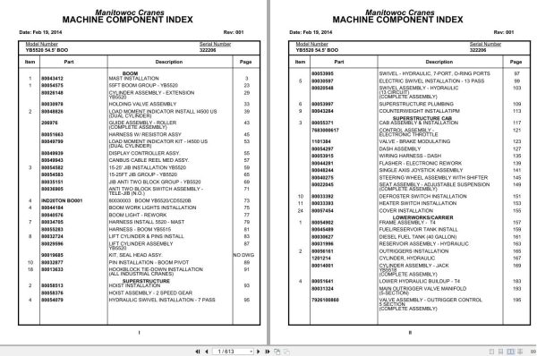 Grove Crane YB5520 322206 Parts Manual 2014 (1)