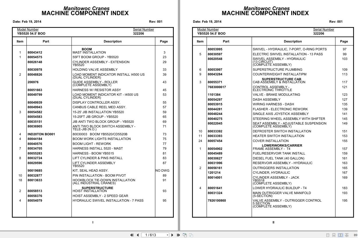 Grove Crane YB5520 322206 Parts Manual 2014 (1)