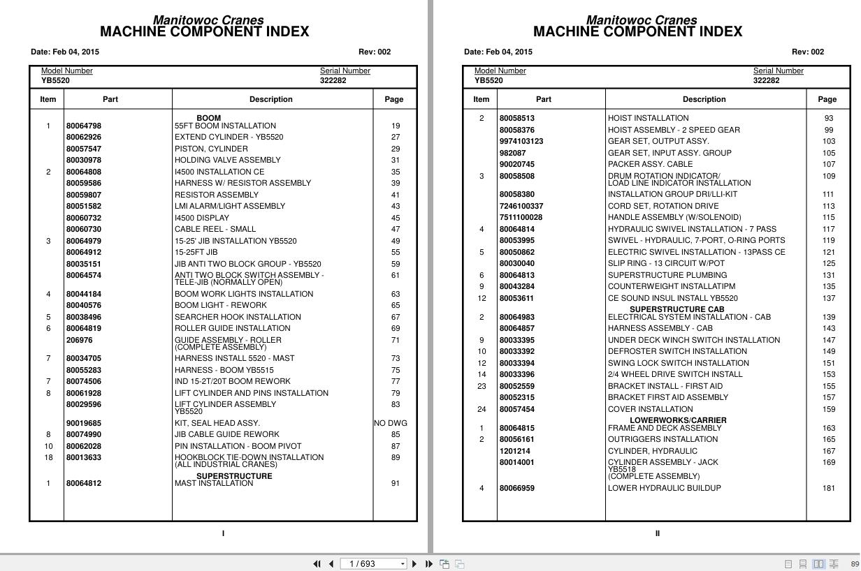Grove Crane YB5520 322282 Parts Manual 2015 (1)