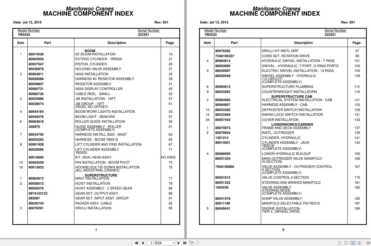 Grove Crane YB5520 322351 Parts Manual 2015 (1)