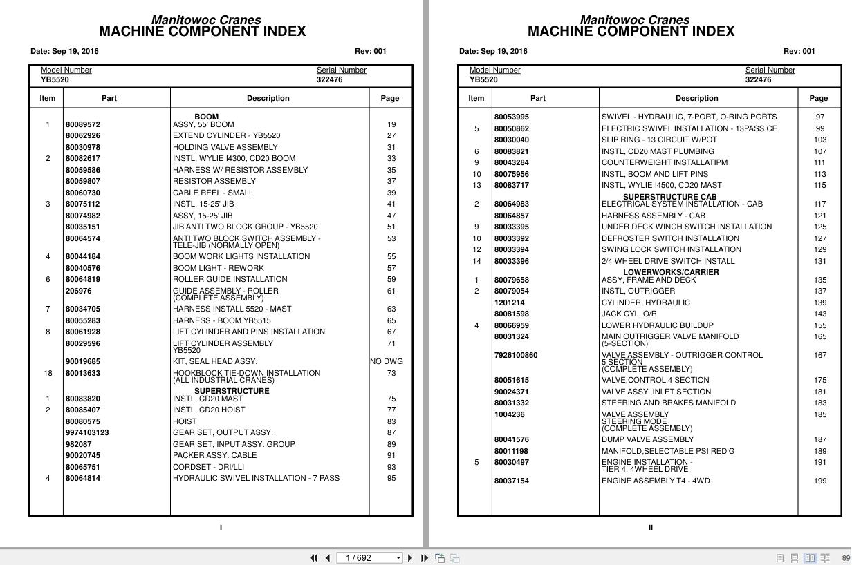 Grove Crane YB5520 322476 Parts Manual 2016 (1)
