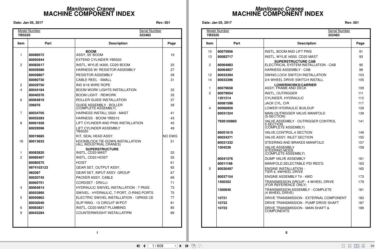 Grove Crane YB5520 322483 Parts Manual 2017 (1)