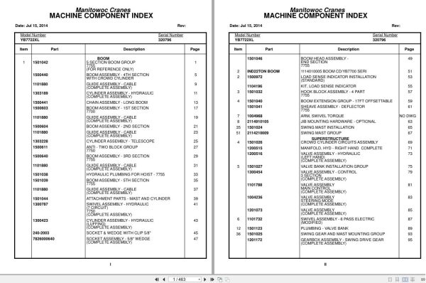 Grove Crane YB7722XL 320796 Parts Manual 2014 (1)