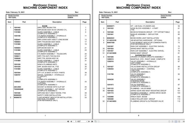 Grove Crane YB7722XL 320854 Parts Manual 2021 (1)