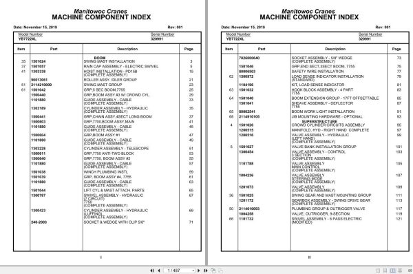 Grove Crane YB7722XL 320991 Parts Manual 2019 (1)