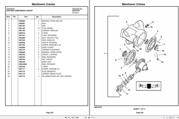 Grove Crane YB7722XL 321109 Parts Manual 2016 (2)