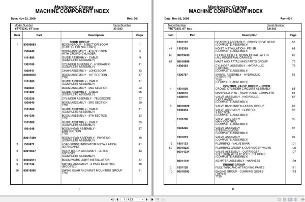 Grove Crane YB7722XL 321342 Parts Manual 2009 (1)