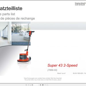Hako Floor Polisher Super 43 2 Speed (7669.00) Spare Parts Catalog (1)