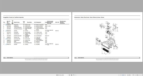 Hako Floor Scrubber Hakomatic 1000 Spare Parts Catalog (2)