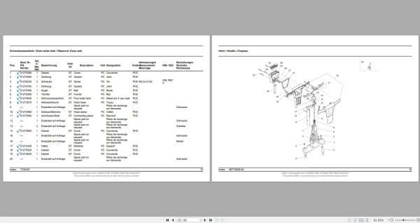 Hako Floor Scrubber Hakomatic B 450 B 530 Spare Parts Catalog (2)