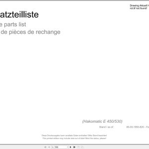 Hako Floor Scrubber Hakomatic E 450 E 530 Spare Parts Catalog (1)