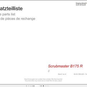 Hako Floor Scrubber Scrubmaster B175 R Spare Parts Catalog (1)