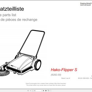 Hako Floor Sweeper Flipper Series Spare Parts Catalog (1)