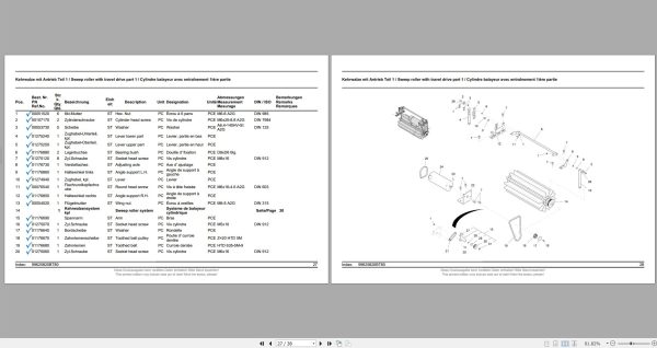 Hako Hand controlled Sweepers Hamster 1050 Spare Parts Catalog (2)