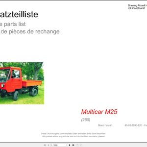 Hako Multicar M25 (250) Spare Parts Catalog (1)