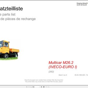 Hako Multicar M26.2 IVECO EURO I (262) Spare Parts Catalog (1)