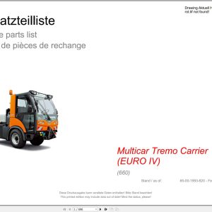 Hako Multicar Tremo Carrier EURO IV (660) Spare Parts Catalog (1)