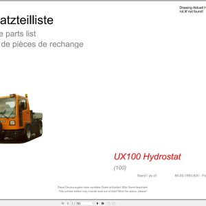 Hako Multicar UX100 Hydrostat (100) Spare Parts Catalog (1)