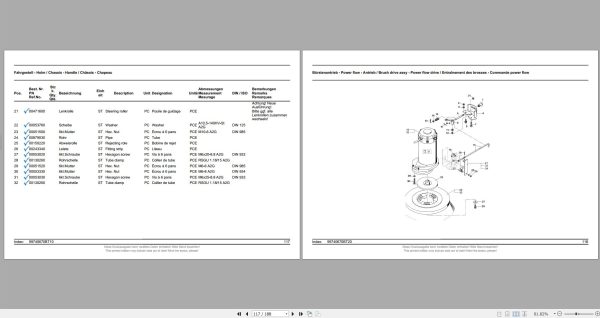 Hako Ride On Floor Scrubber Hakomatic 1100 Spare Parts Catalog (2)