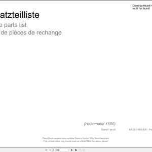 Hako Ride On Floor Scrubber Hakomatic 1500 Spare Parts Catalog (1)