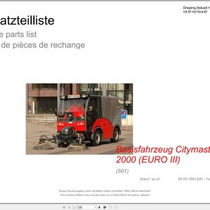 Hako Sweeper Base Vehicle Citymaster 2000 EURO III (561) Spare Parts Catalog (1)
