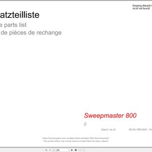 Hako Sweeper Sweepmaster 800 Spare Parts Catalog (1)