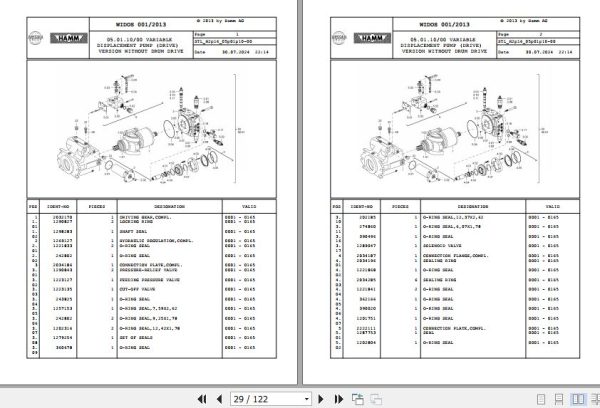 Hamm Compactor 311 H2.16 2198658 Spare Parts Catalog (2)