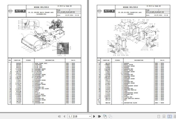 Hamm Compactor 3307 H1.89 2078751 HAMMTRONIC Spare Parts Catalog (1)