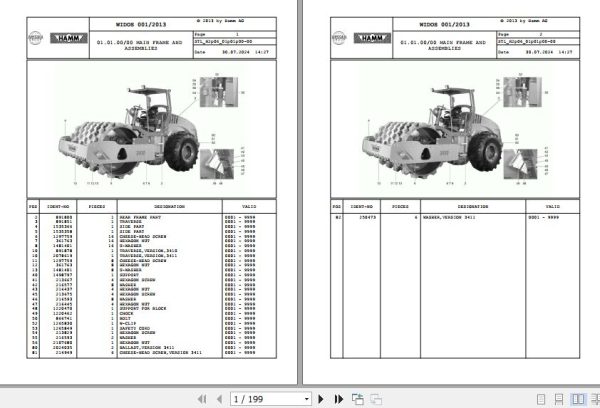 Hamm Compactor 3410   3411 H2.06 2127593 Spare Parts Catalog (1)