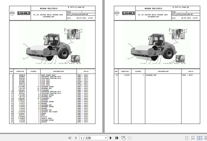 Hamm Compactor 3412   3414 H1.60 1290878 HAMMTRONIC Spare Parts Catalog (1)