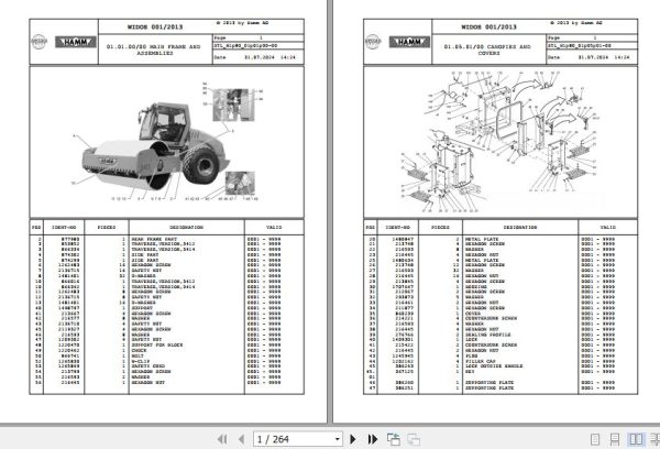 Hamm Compactor 3412   3414 H1.80 2067416 HAMMTRONIC Spare Parts Catalog (1)