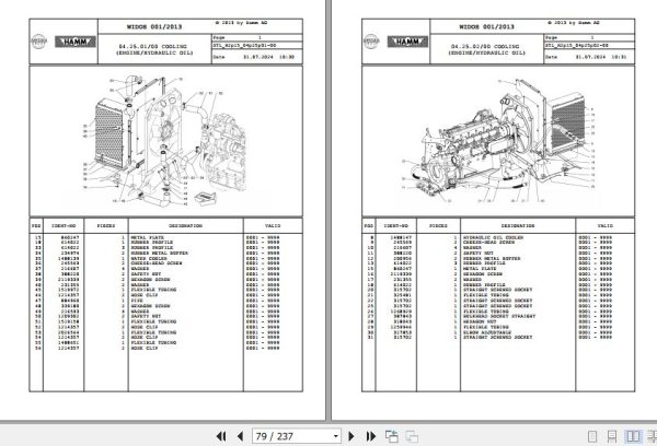 Hamm Compactor 3516 3520 H2.15 2181143 Spare Parts Catalog (2)