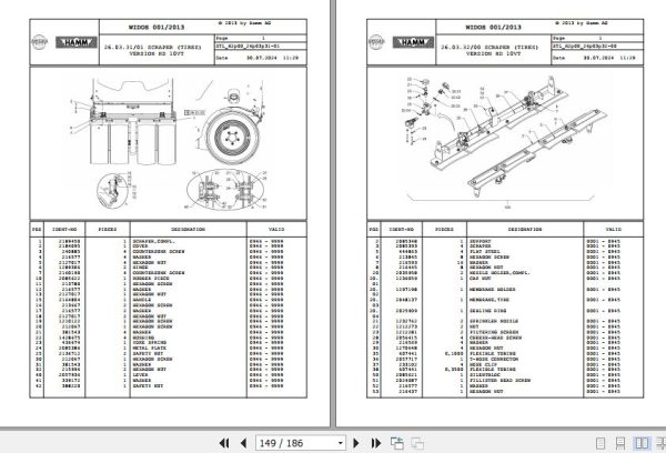 Hamm Compactor HD10 12 H2.00 2135980 Spare Parts Catalog (2)