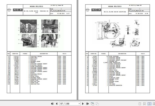 Hamm Roller HD 120 130 H1.63 2034744 Spare Parts Catalog (2)