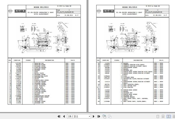 Hamm Roller HD 120 130 H1.75 2041496 Spare Parts Catalog (2)