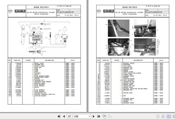 Hamm Roller HD 120 130 H2.75 2042199 Spare Parts Catalog (2)